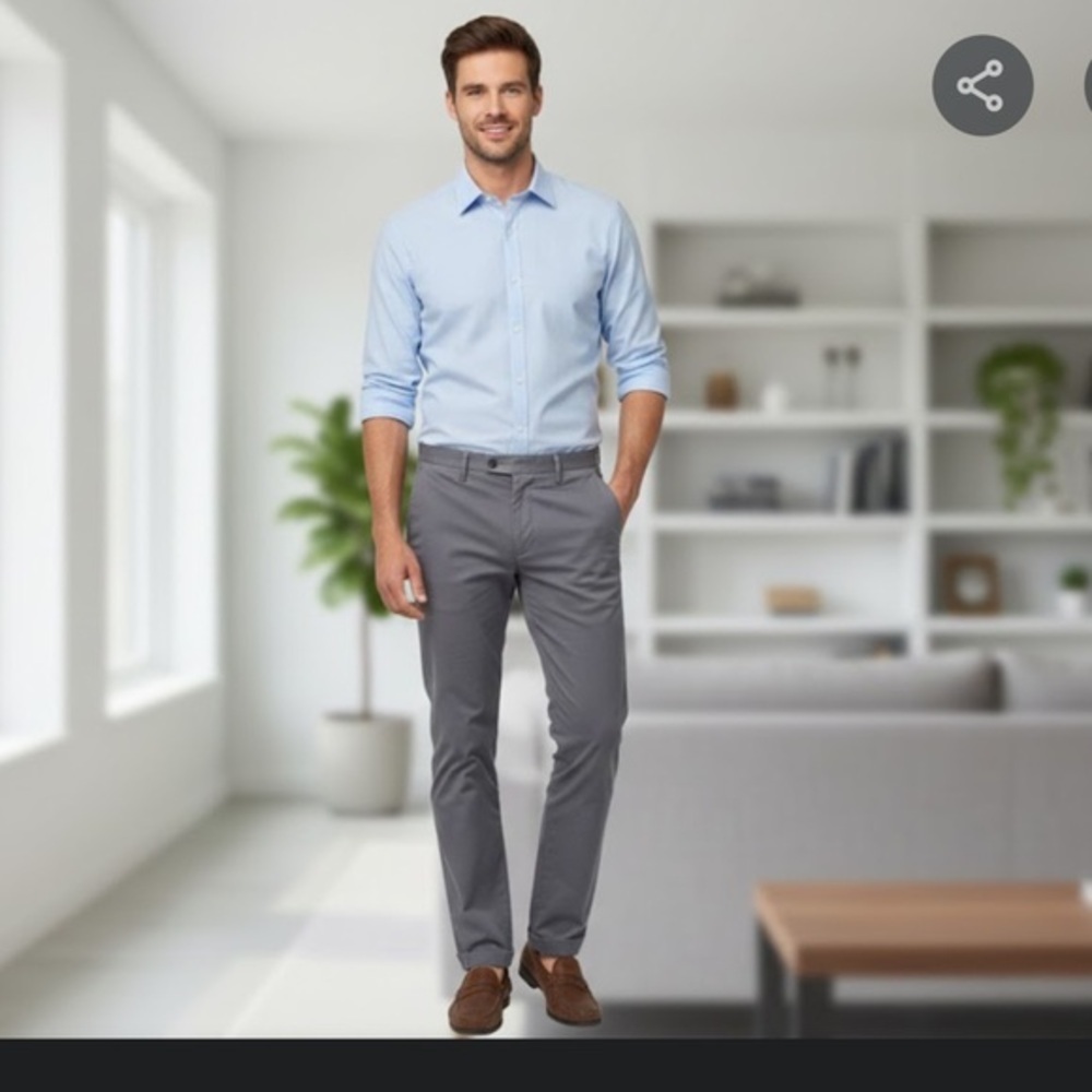 Banana Republic Men's Gray Chinos SLIM FIT SIZE 36 W 30 L